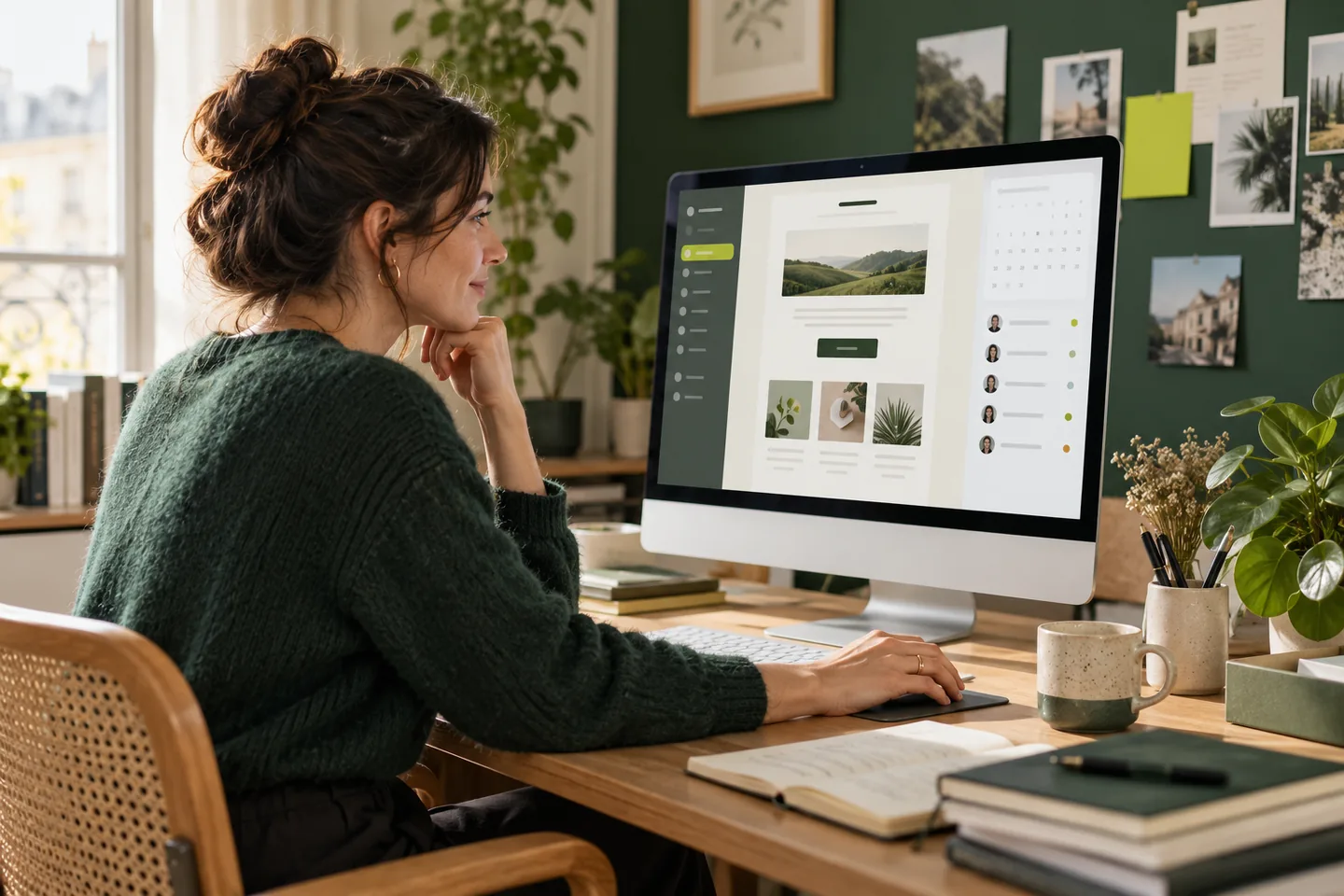 Responsable marketing préparant une campagne emailing sur ordinateur