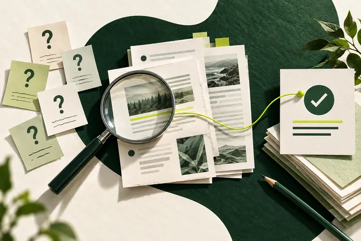 Documents et loupe pour préparer le choix d’un logiciel
