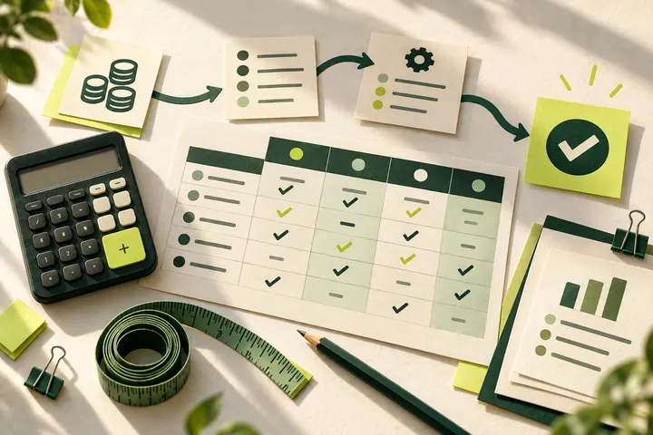Calculatrice et documents pour mesurer le coût total d’un logiciel